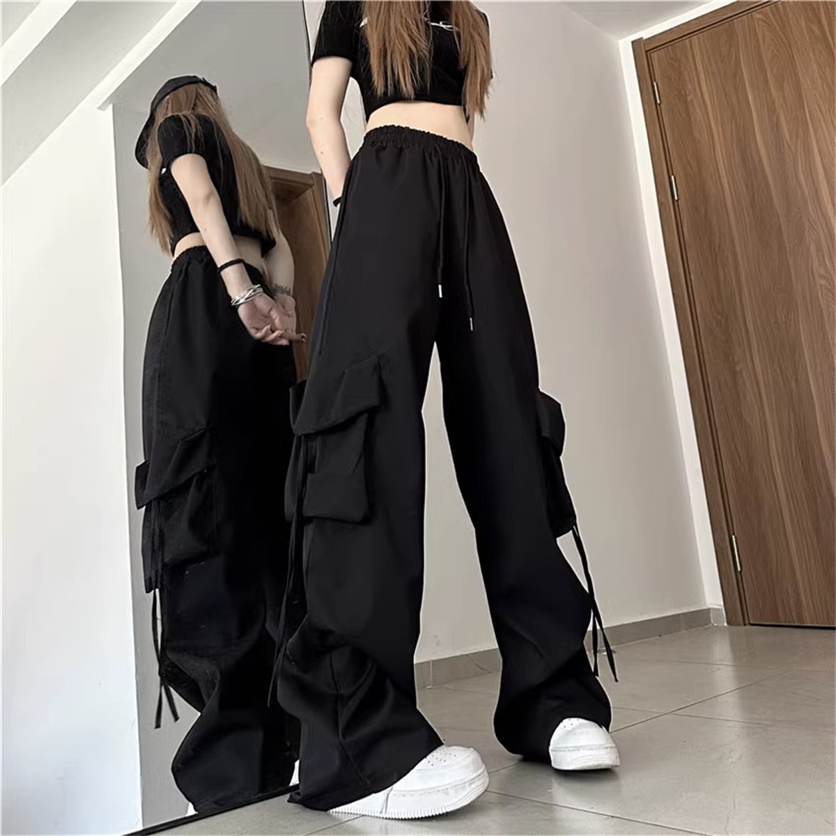 Street Fashion Photography - Pantalones Cargo de talla grande para
