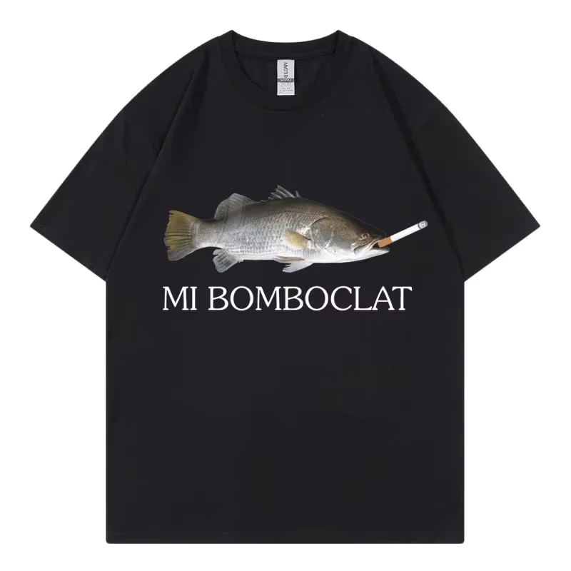 Street Fashion Asian Men - Camiseta divertida con estampado de peces,
