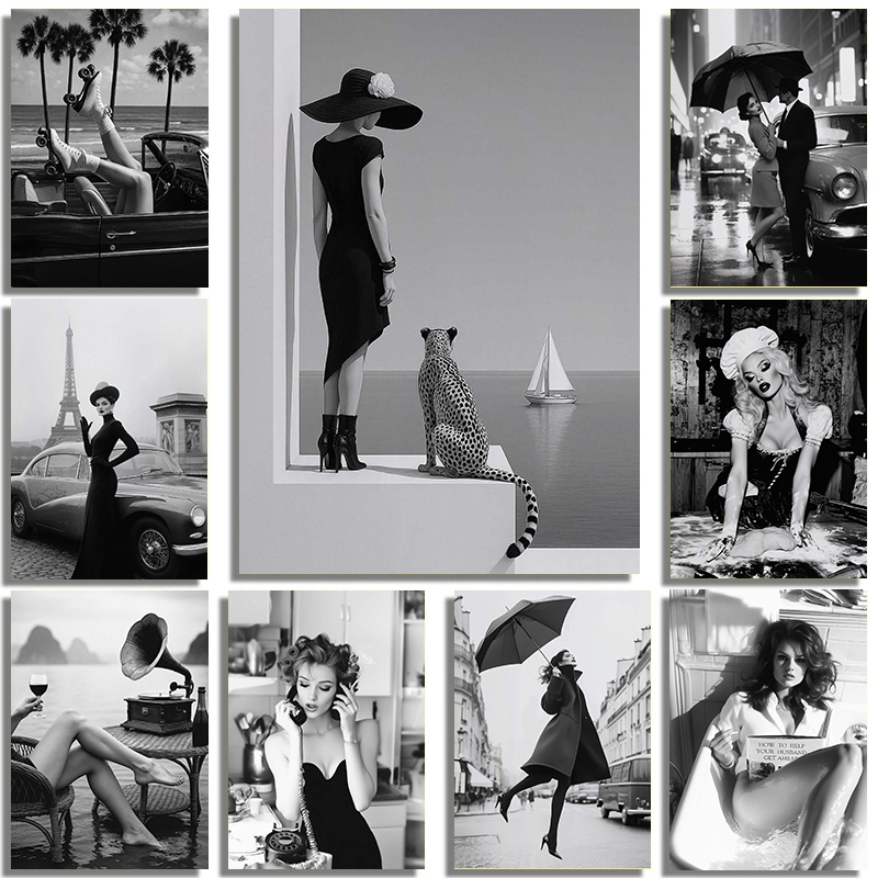 Street Fashion Photography - Póster artístico de modelo de belleza