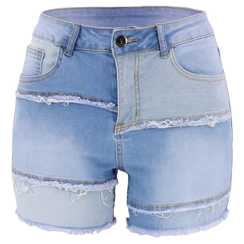 Street Fashion Jeans - Shorts de Mezclilla Lavada de Moda