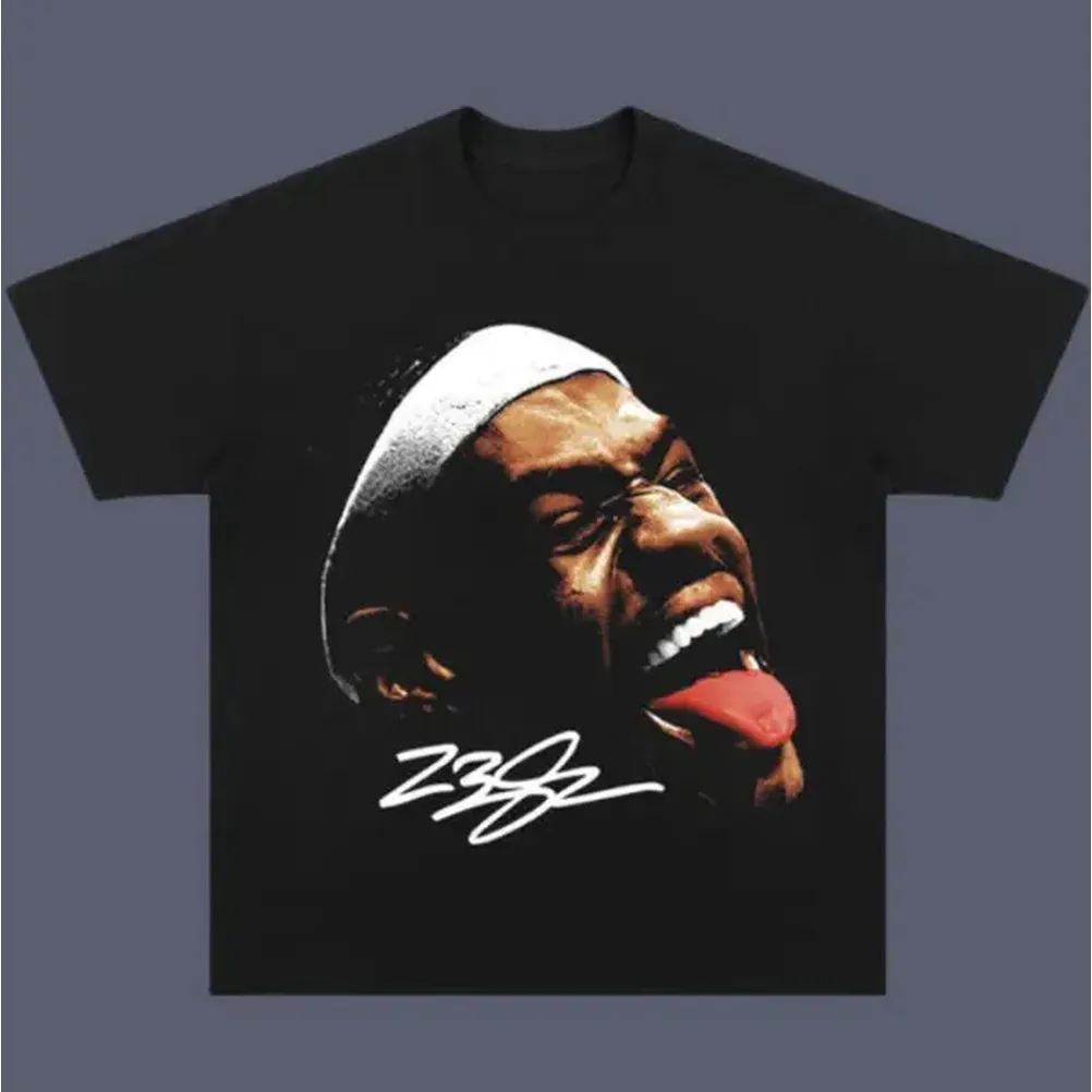 Street Fashion Magazine - Camiseta Retro de Lebron James, Camiseta