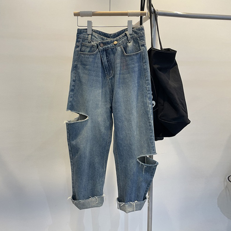 Street Fashion Jeans - Pantalones vaqueros rasgados de verano para