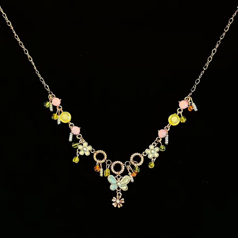 Street Fashion Videos - Collar de mariposa y flor para