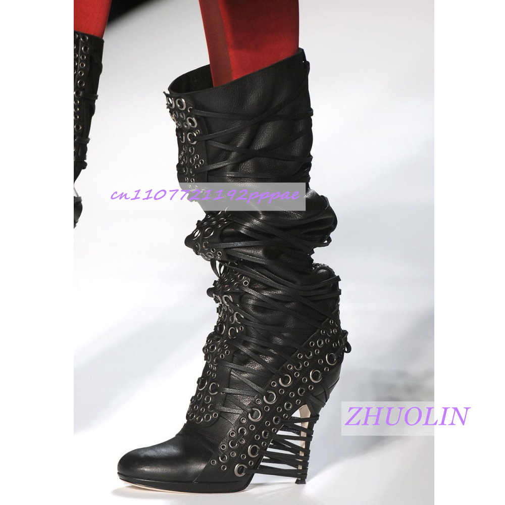 Botas rectas con ojales de Met - Street Fashion Show reseña y precio