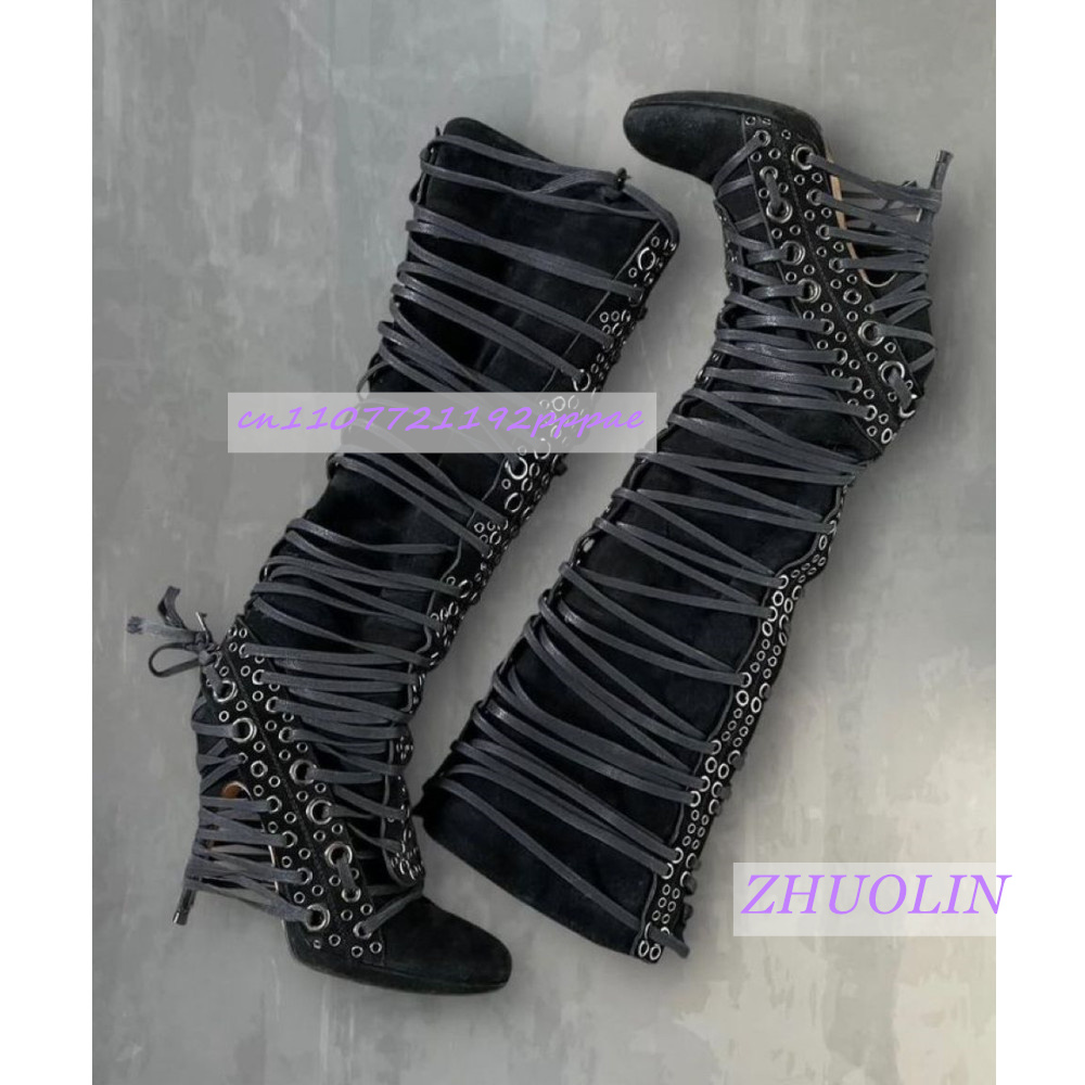 Botas rectas con ojales de Met - Street Fashion Show reseña y precio