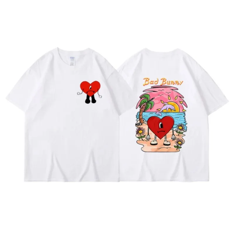 Camiseta de Bad Bunny de talla - Street Fashion Asian Men reseña y precio