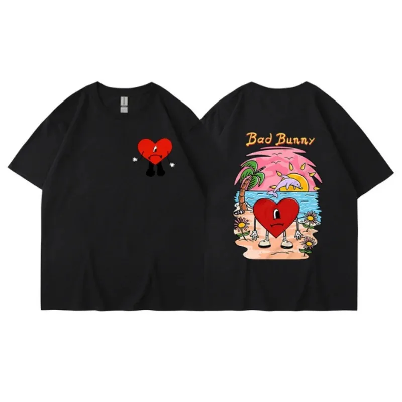 Camiseta de Bad Bunny de talla - Street Fashion Asian Men reseña y precio