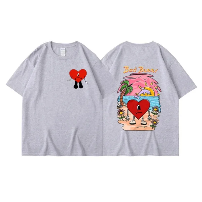 Camiseta de Bad Bunny de talla - Street Fashion Asian Men reseña y precio
