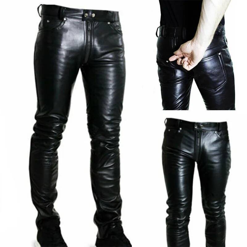 Pantalones Casuales de Cuero P - Street Fashion Anime reseña y precio