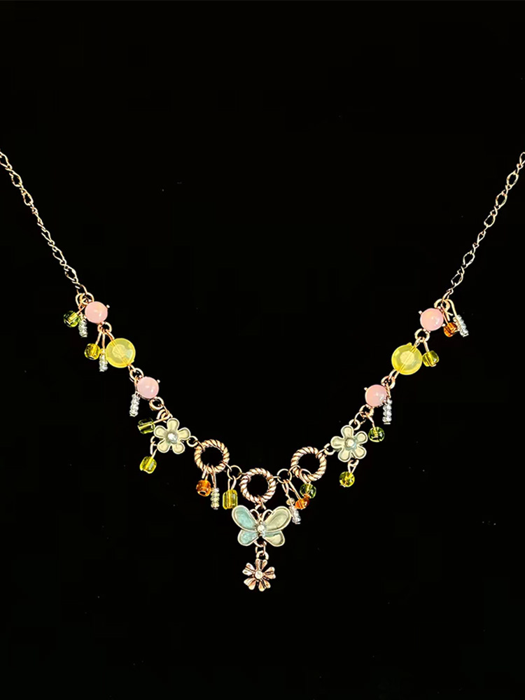 Collar de mariposa y flor para - Street Fashion Videos reseña y precio